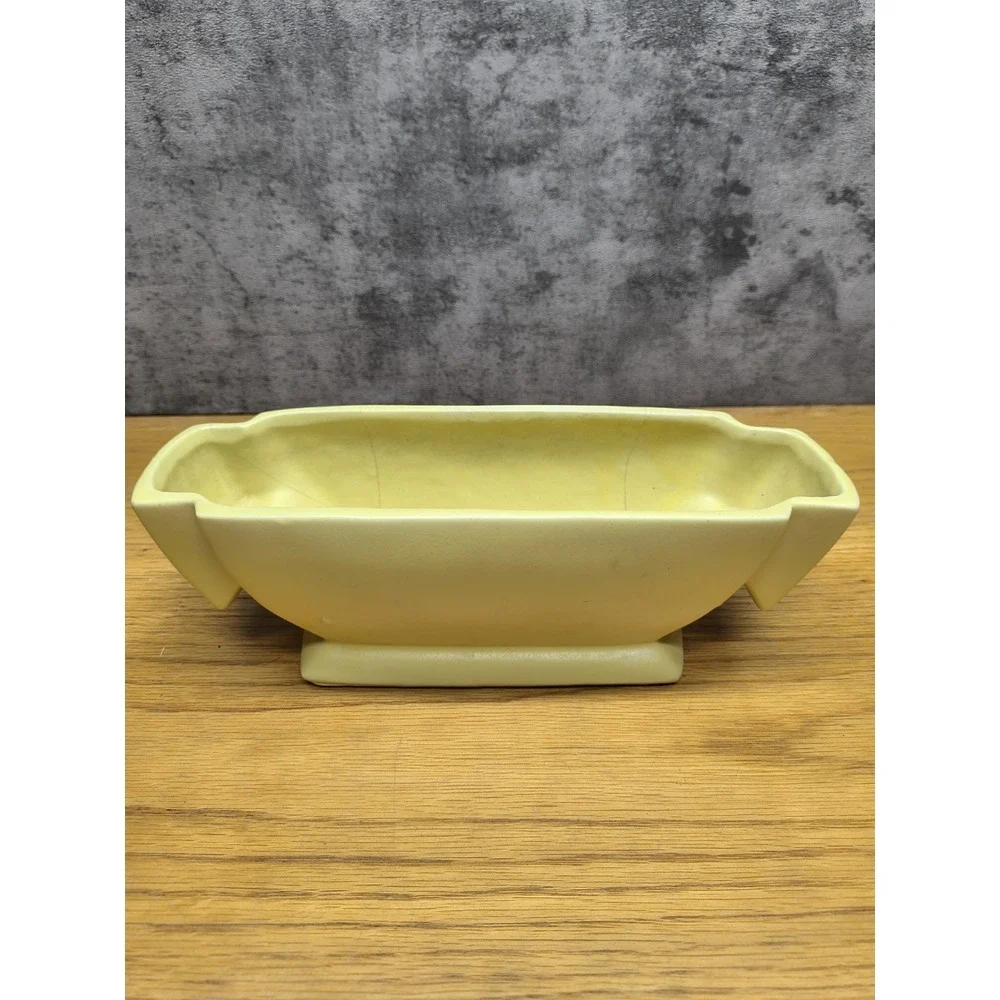 McCoy Pottery Planter Yellow Art Deco No. 341 Garden Club Matte MCM Vintage‎